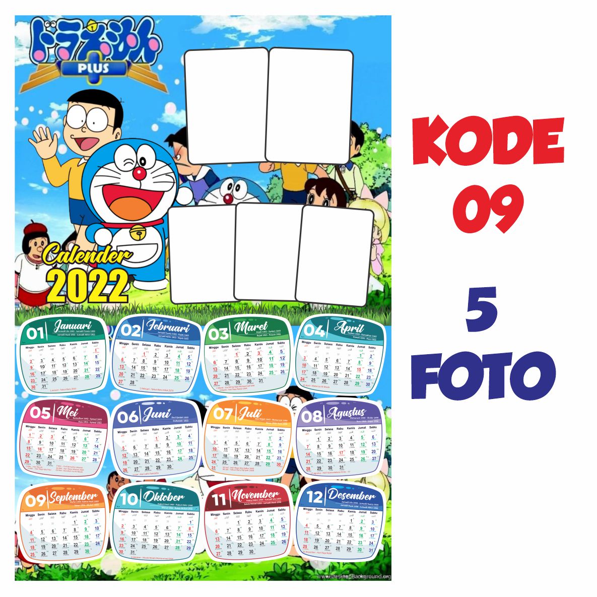 CETAK KALENDER TEMA KARAKTER