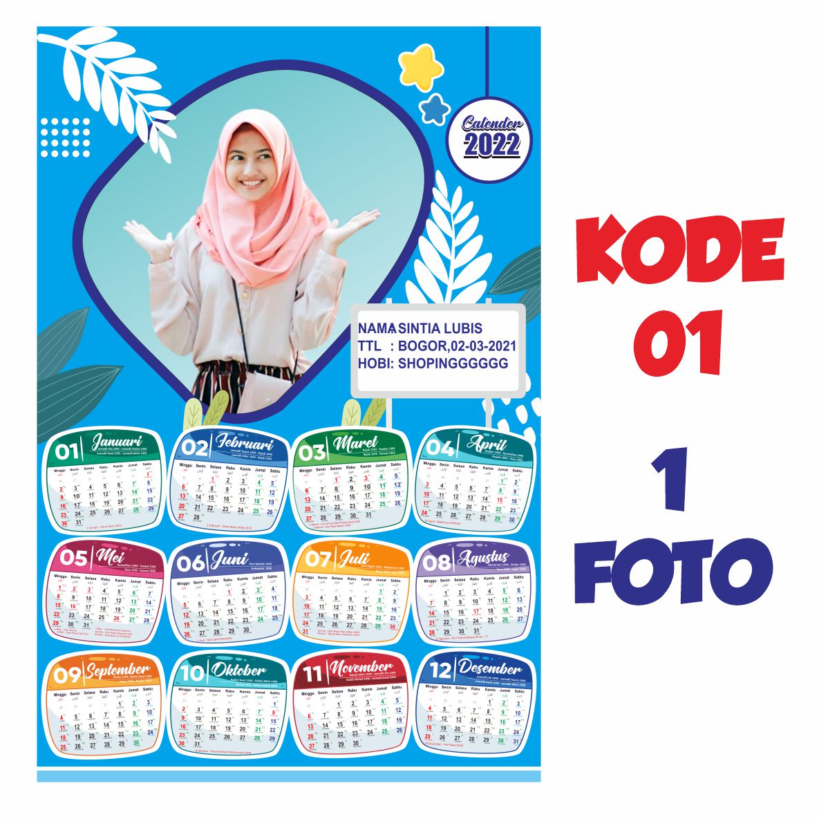 CETAK KALENDER TEMA KARAKTER