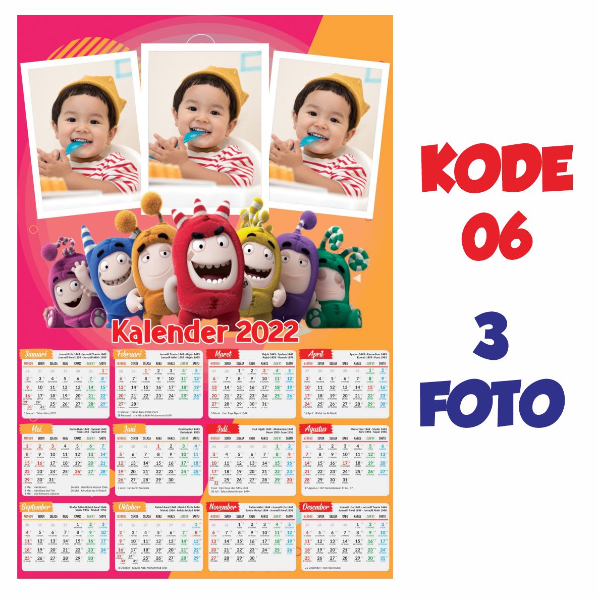 CETAK KALENDER TEMA KARAKTER