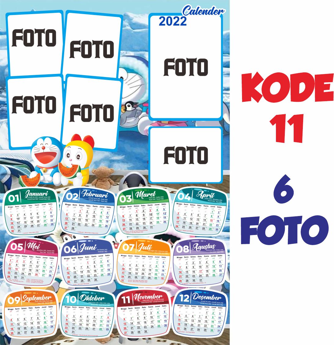 CETAK KALENDER TEMA KARAKTER