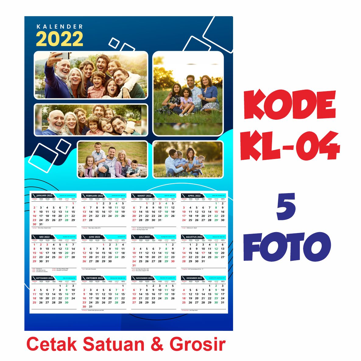 CETAK KALENDER TEMA KELUARGA