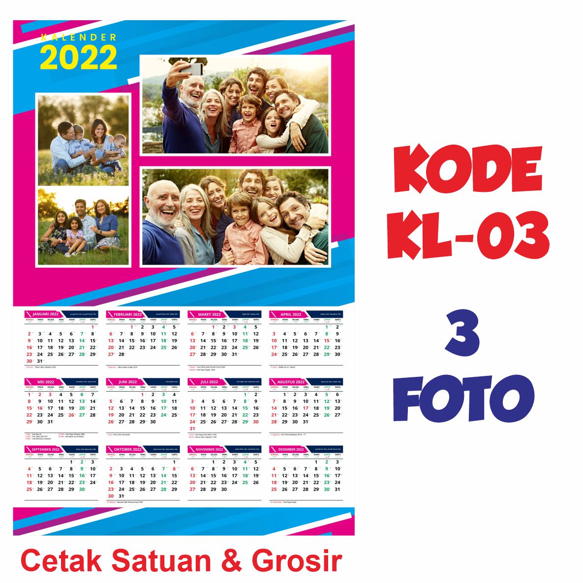 CETAK KALENDER TEMA KELUARGA