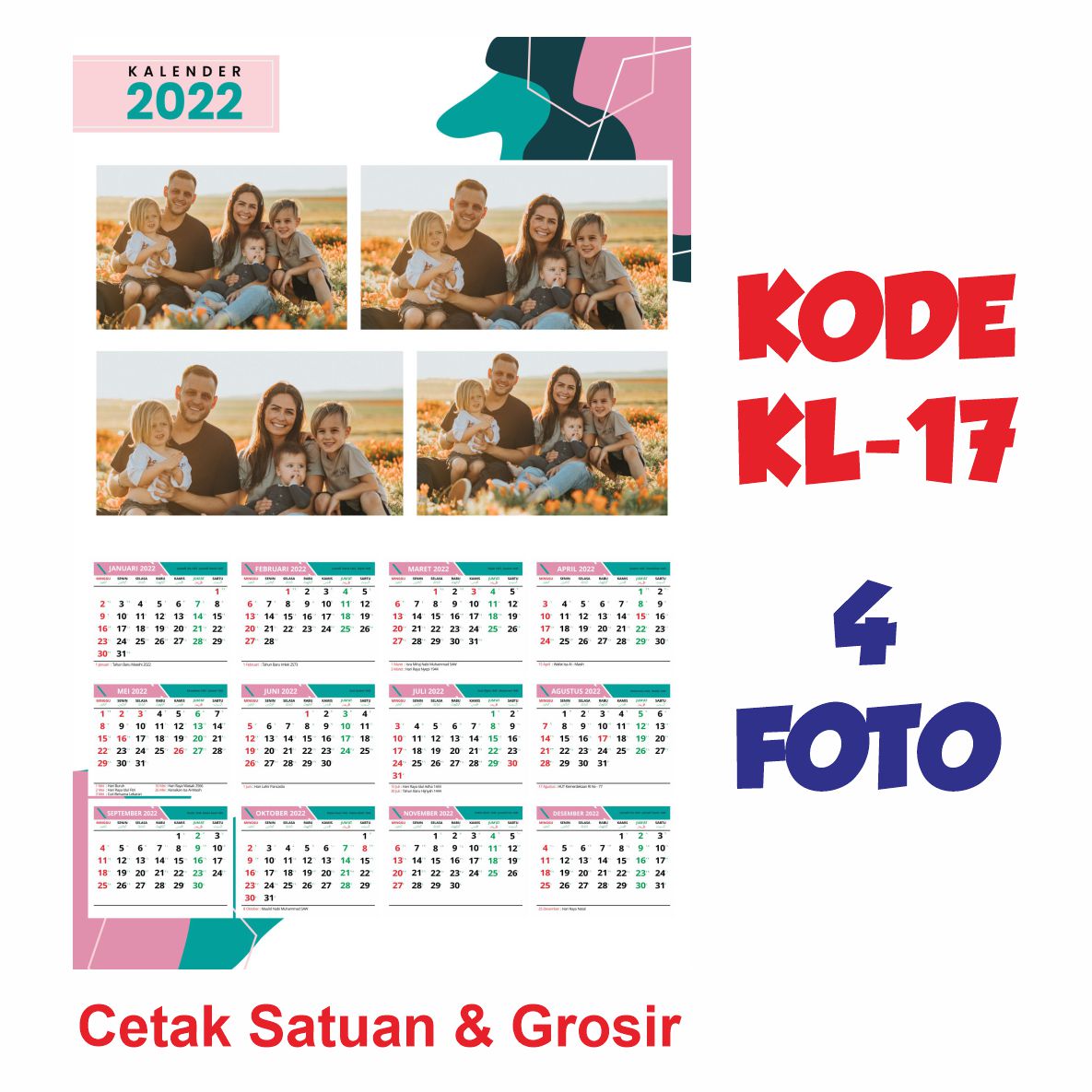 CETAK KALENDER TEMA KELUARGA