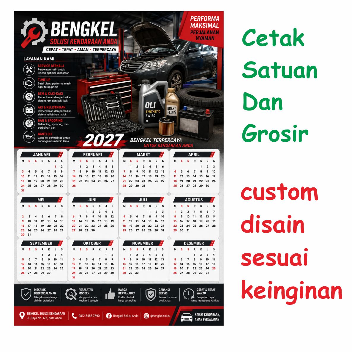 CETAK KALENDER TEMA USAHA