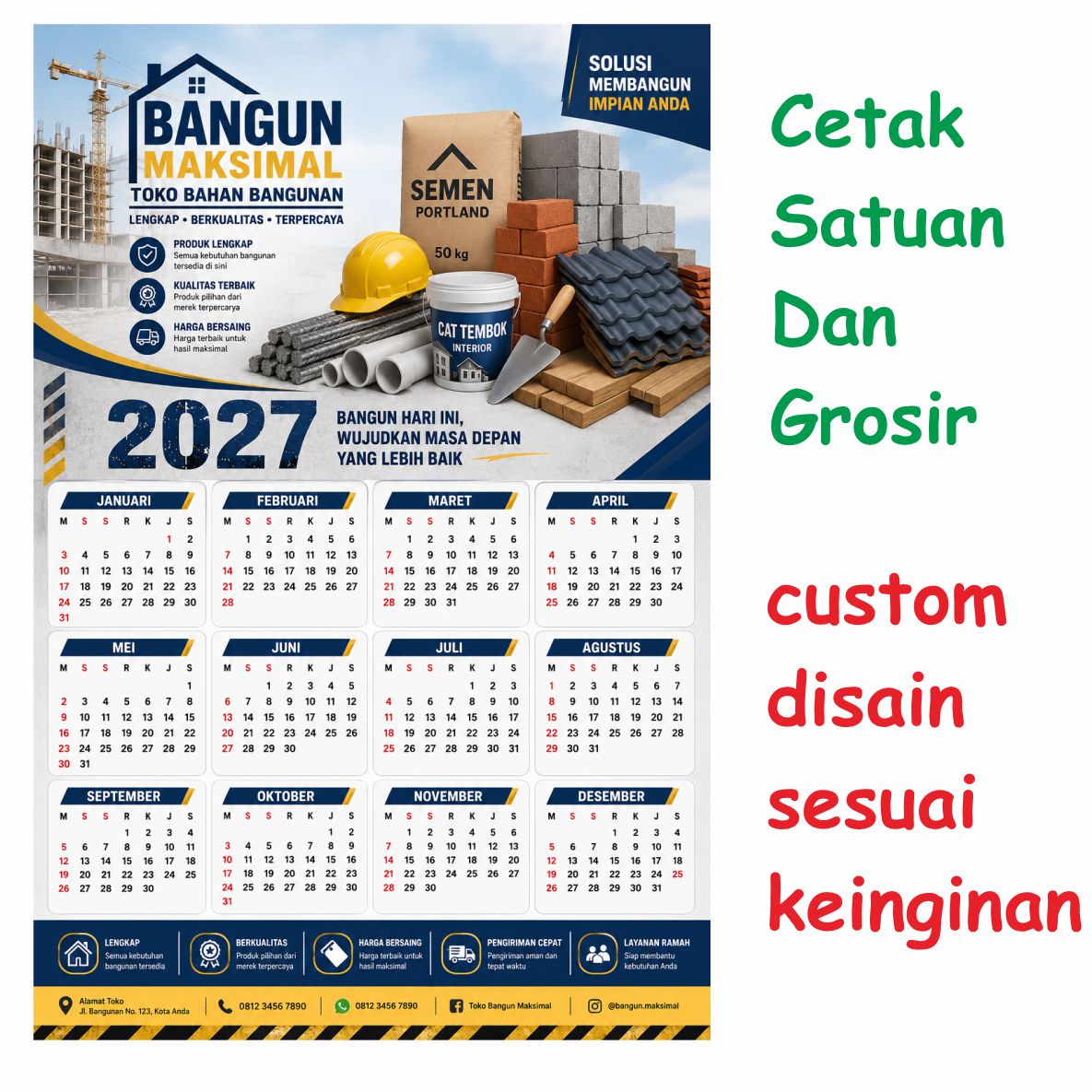 CETAK KALENDER TEMA USAHA
